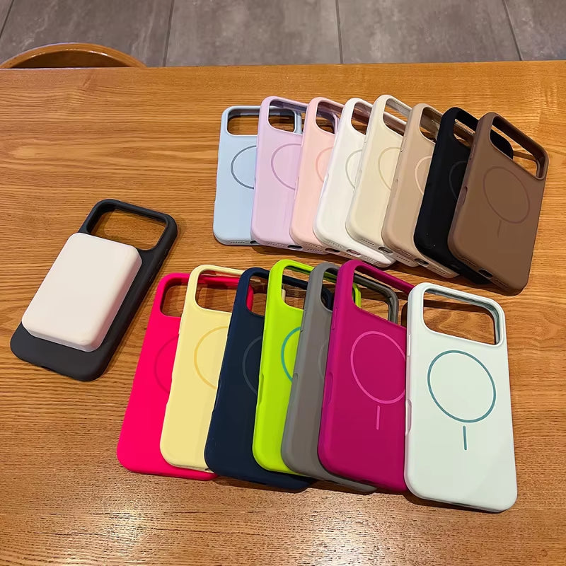 Magnetic Wireless Charging Silicone Phone Case
