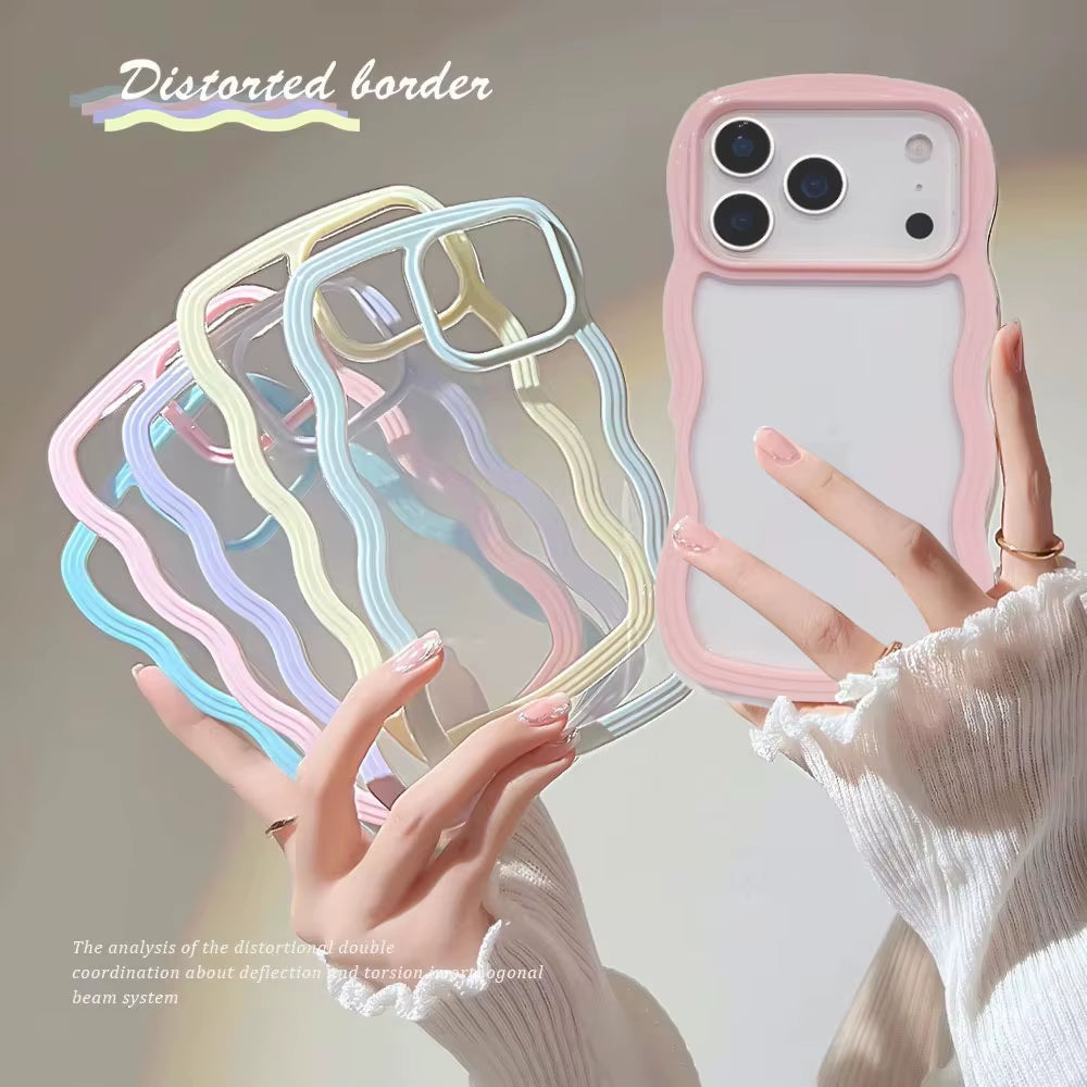 Candy Wavy Lines Bumper Case for Iphone 